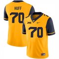 West Virginia Mountaineers 70 Sam Huff Gold College Football Jersey