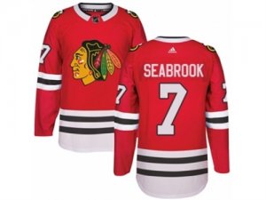 Youth Adidas Chicago Blackhawks #7 Brent Seabrook Authentic Red Home NHL Jersey