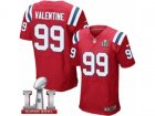 Mens Nike New England Patriots #99 Vincent Valentine Elite Red Alternate Super Bowl LI 51 NFL Jersey