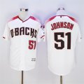 Diamondbacks #51 Randy Johnson White Flexbase Jersey
