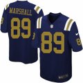 Mens Nike New York Jets #89 Jalin Marshall Game Navy Blue Alternate NFL Jersey