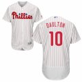 Men's Majestic Philadelphia Phillies #10 Darren Daulton White Red Strip Flexbase Authentic Collection MLB Jersey