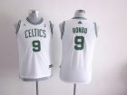 youth nba boston celtics #9 rondo white[revolution 30 swingman]