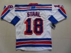 nhl new york rangers #18 staal white