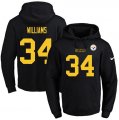 Nike Pittsburgh Steelers #34 DeAngelo Williams Black(Gold No.) Name & Number Pullover NFL Hoodie