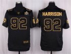 Nike Pittsburgh Steelers #92 James Harrison Black Pro Line Gold Collection Jersey(Elite)