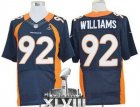 Nike Denver Broncos #92 Sylvester Williams Navy Blue Alternate Super Bowl XLVIII NFL Elite Jersey