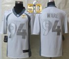 Nike Denver Broncos #94 DeMarcus Ware White Super Bowl 50 Men's Stitched NFL Limited Platinum Jersey