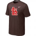 MLB St.Louis Cardinals Heathered Brown Nike Blended T-Shirt