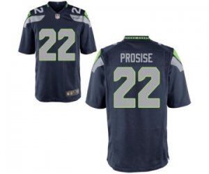 Men\'s Nike Seattle Seahawks #22 C.J. Prosise Game Blue Team Color NFL Jersey