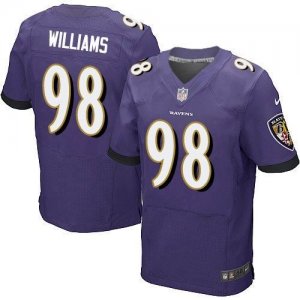 Nike Baltimore Ravens #98 Brandon Williams Purple Jerseys(Elite)