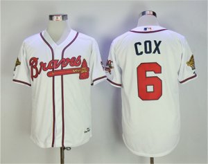 Braves #6 Bobby Cox White 1995 Throwback Jersey