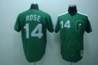 mlb philadelphia phillies #14 rose m&n green