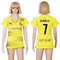 2017-18 Dortmund 7 DEMBELE Home Women Soccer Jersey