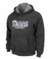 New England Patriots Authentic font Pullover Hoodie D.Grey