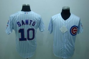 mlb chicago cubs santo #10 white(blue strip)