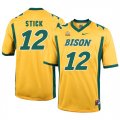 North Dakota State Bison 12 Easton Stick Gold College Football Jersey