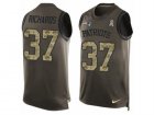 Mens Nike New England Patriots #37 Jordan Richards Limited Green Salute to Service Tank Top NFL Jersey