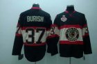 nhl chicago blackhawks #37 burish black third edition(2010 stanley cup)