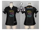 2015 Super Bowl XLIX Nike women jerseys seattle seahawks #3 wilson black[nike fashion]