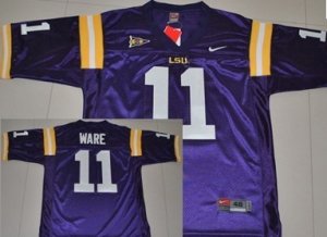 NCAA LSU Tigers #11 Spencer Ware Purple