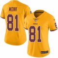 Women's Nike Washington Redskins #81 Art Monk Limited Gold Rush NFL Jersey