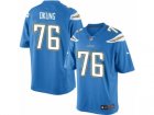 Mens Nike Los Angeles Chargers #76 Russell Okung Limited Electric Blue Alternate NFL Jersey