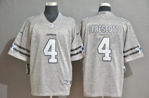 Nike Cowboys #4 Dak Prescott 2019 Gray Gridiron Gray Vapor Untouchable Limited