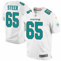 Mens Nike Miami Dolphins #65 Anthony Steen Elite White NFL Jersey