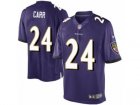 Mens Nike Baltimore Ravens #24 Brandon Carr Limited Purple Team Color NFL Jersey