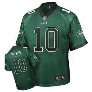 Nike New York Jets #10 Santonio Holmes Green Jersey(Elite Drift Fashion)