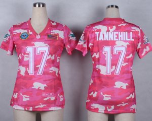 Nike Women Miami Dolphins #17 Ryan Tannehill Salute to Service New Pink Camo jerseys