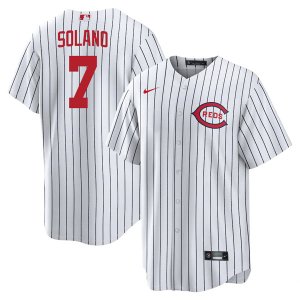 Reds #7 Donovan Solano White Nike 2022 Field Of Dreams Cool Base Jersey