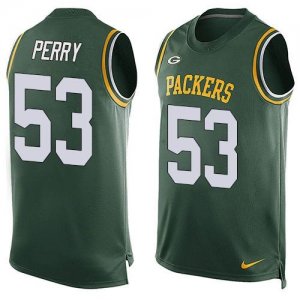 Nike Green Bay Packers #53 Nick Perry Green Team Color Men Stitched NFL Limited Tank Top Jersey