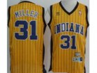 NBA Indiana Pacers #31 Reggie Miller Yellow Soul Swingman Throwback