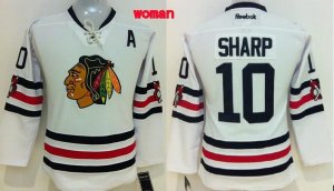 Women NHL Chicago Blackhawks #10 Patrick Sharp classic white jerseys