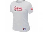 Women St. Louis Cardinals Nike White Short Sleeve Practice T-Shirt