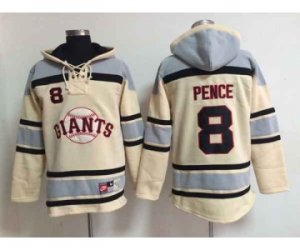 mlb jerseys san francisco giants #8 pence cream[pullover hooded sweatshirt]