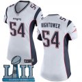 Nike Patriots #54 Dont'a Hightower White Wo 2018 Super Bowl LII Game Jersey