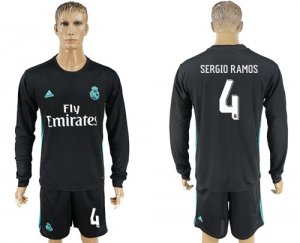 2017-18 Real Madrid 4 SERGIO RAMOS Away Soccer Jersey