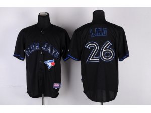 mlb jerseys toronto blue jays #26 adam lind black[2012 new]