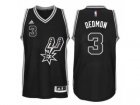 Mens San Antonio Spurs #3 Dewayne Dedmon adidas Black Signature Spur Swingma Jersey