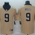 Nike Saints #9 Drew Brees Cream Inverted Legend Limited Jersey