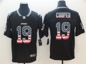 Nike Cowboys #19 Amari Cooper Black USA Flag Fashion Limited Jersey