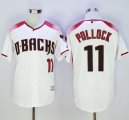 Arizona Diamondbacks #11 A. J. Pollock White Brick New Cool Base Stitched Baseball Jersey