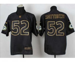 Nike jerseys green bay packers #52 clay matthews black[Elite gold lettering fashion]