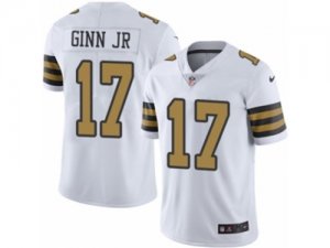 Mens Nike New Orleans Saints #17 Ted Ginn Jr Limited White Rush NFL Jersey