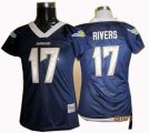 women san diego chargers 17 rivers jerseys dk.blue