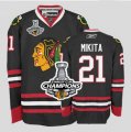 nhl jerseys chicago blackhawks #21 mikita black[2013 Stanley cup champions]