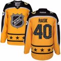 Mens Reebok Boston Bruins #40 Tuukka Rask Authentic Yellow Atlantic Division 2017 All-Star NHL Jersey